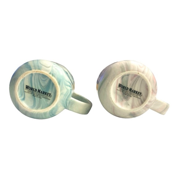 World Market Marble Ceramic Mug Set of 2 - Picture 4 of 7